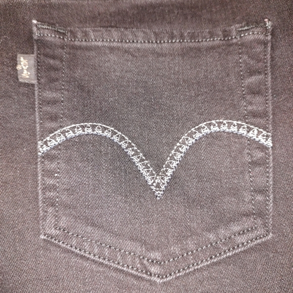 Levi's 505 Straight Leg Black With Embroidery Men's Size 29 X 30 - Picture 3 of 6
